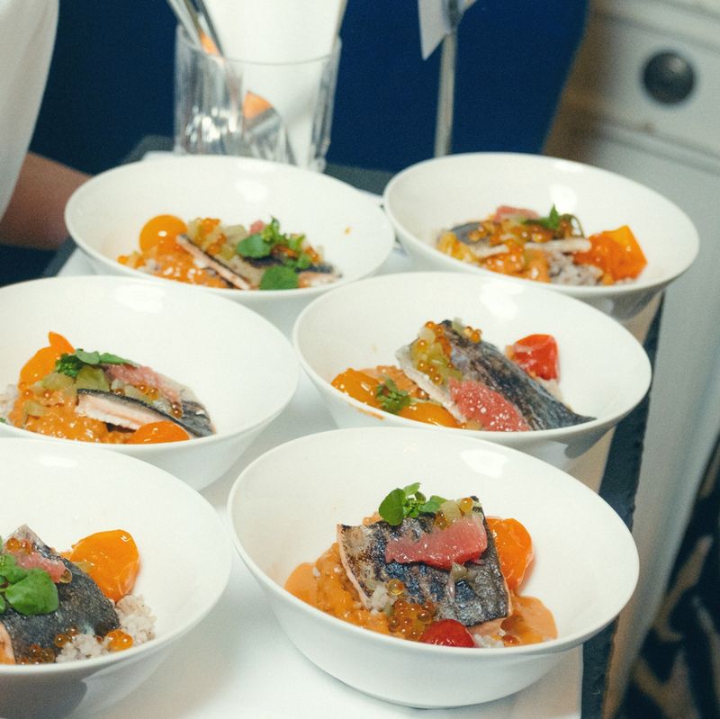 Konfierte Lachsforelle mit Green Lilly Tomate